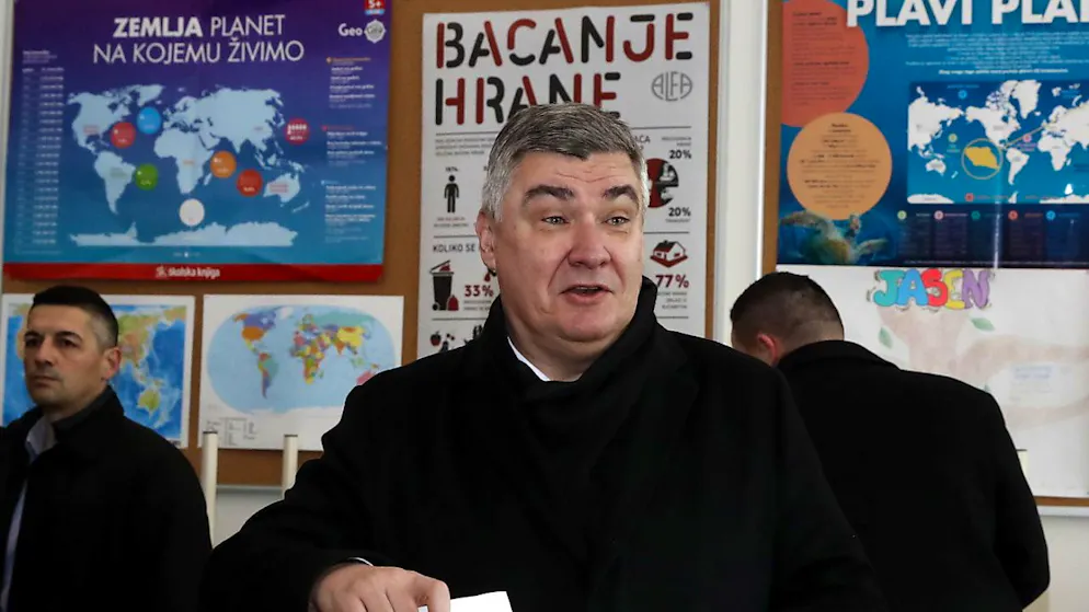 L'attuale presidente croato, Zoran Milanovic, è stato riconfermato.