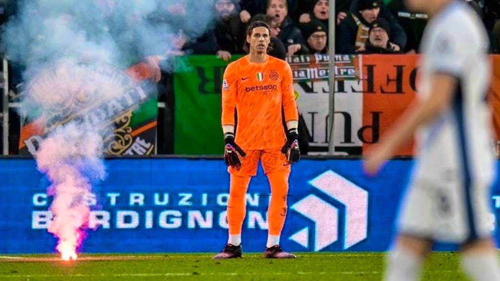 A pyro flare was the most dangerous thing for Yann Sommer against Venezia.