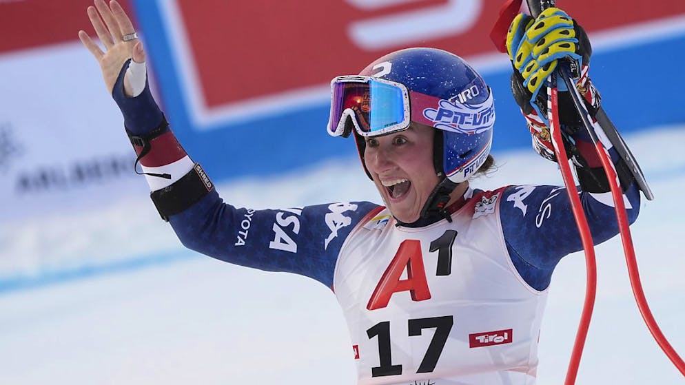 Die Amerikanerin Lauren Macuga kann ihr Glück kaum fassen.