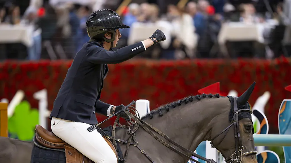 Auch mit Platz 4 lässt sich mit Blick auf eine Qualifikation für den Weltcupfinal gut leben: Martin Fuchs ballt die Faust