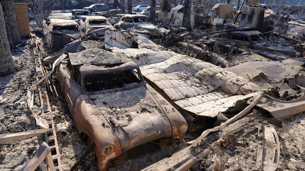 Zerstörung in Altadena durch das Eaton Fire. (10. Januar 2025) 