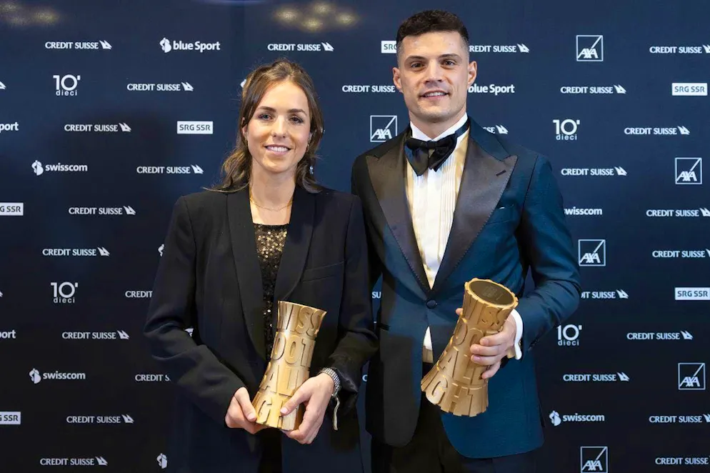 Winner picture from last year: Granit Xhaka and Lia Wälti.