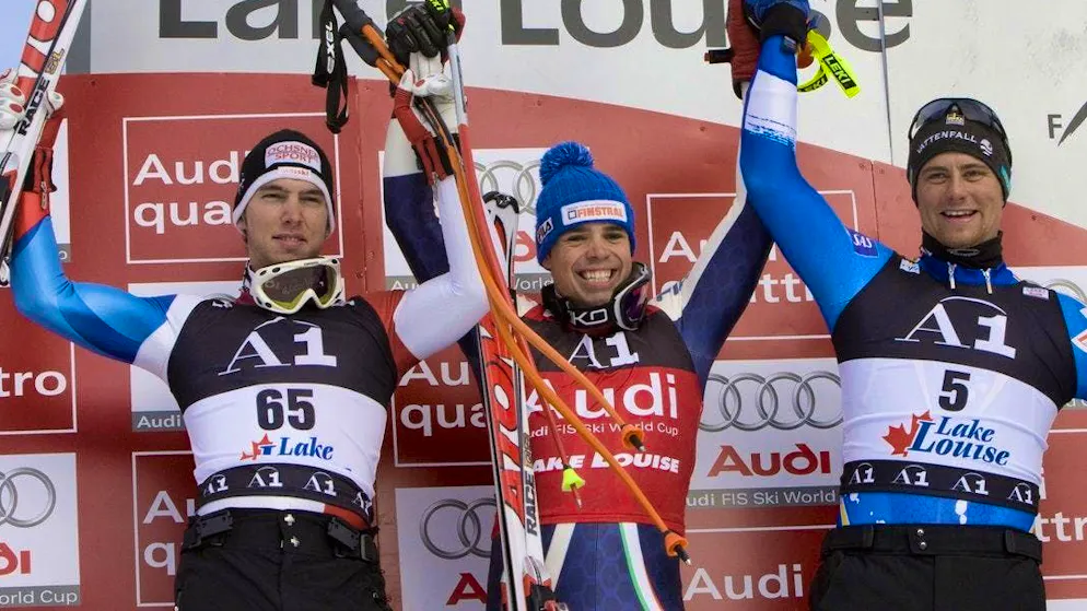 Carlo Jank with bib number 65 finished 2nd in Lake Louise 2008.