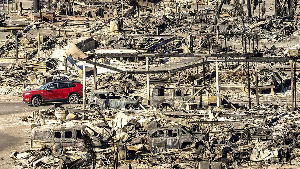 Case distrutte dall'incendio a Palisades