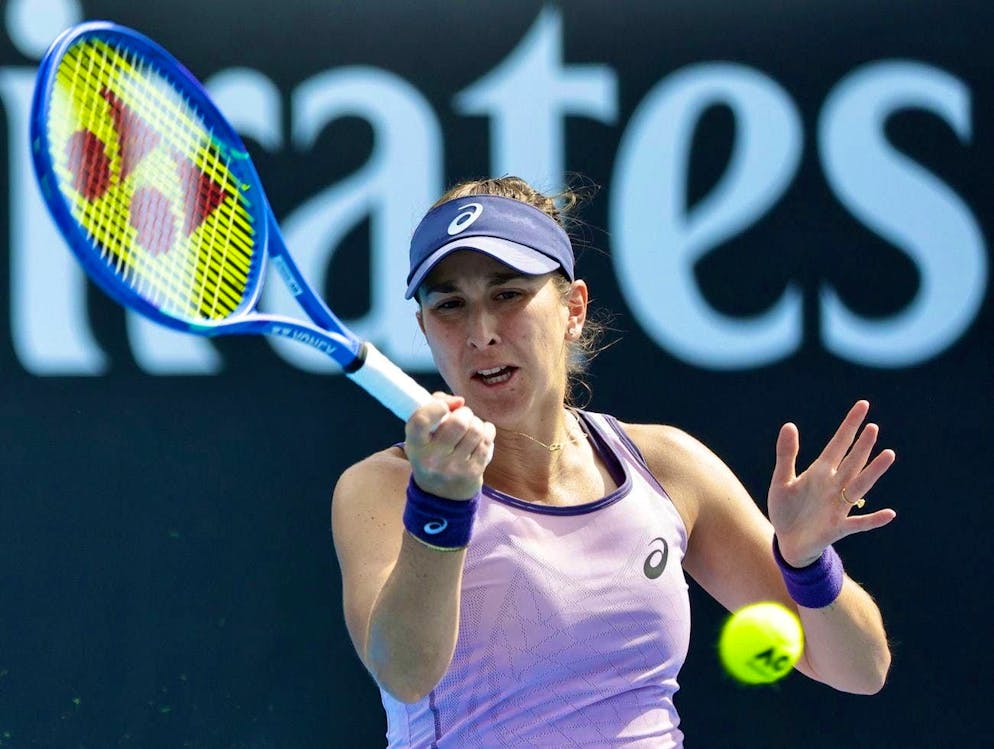 Belinda Bencic made it to the round of 16 in her first Grand Slam as a mother.