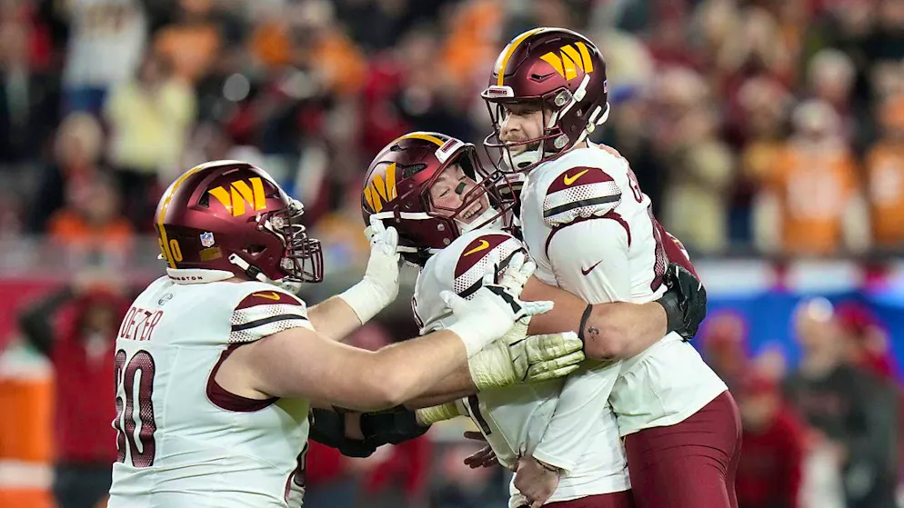 The Washington Commanders spring their first surprise of the playoffs with a win over the Tampa Bay Buccaneers.