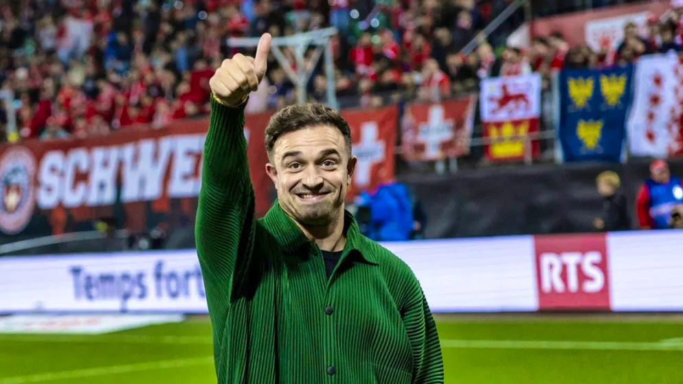 Thumbs up: Xherdan Shaqiri is now a minority shareholder in third-tier FC Rapperswil-Jona