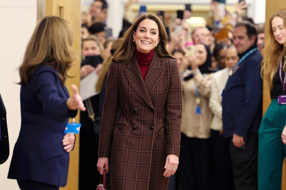 La principessa Kate al suo arrivo per la visita al Royal Marsden Hospital di Londra. 