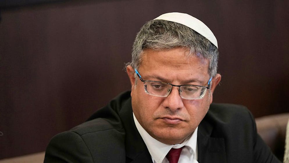 ARCHIV - Itamar Ben-Gvir, Minister für nationale Sicherheit von Israel, nimmt an der wöchentlichen Kabinettssitzung teil. Foto: Ohad Zwigenberg/AP Pool/dpa