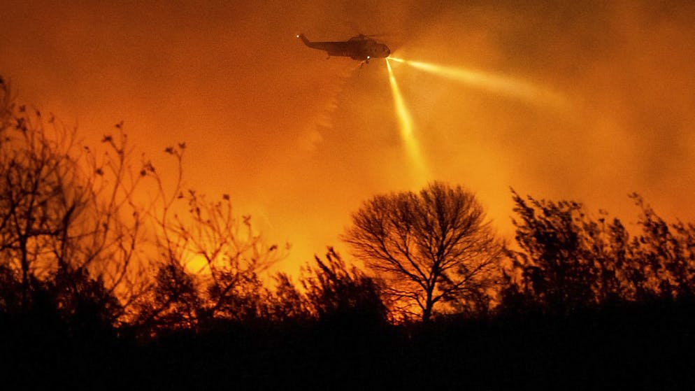 Immagini dell'incendio nella contea di Ventura