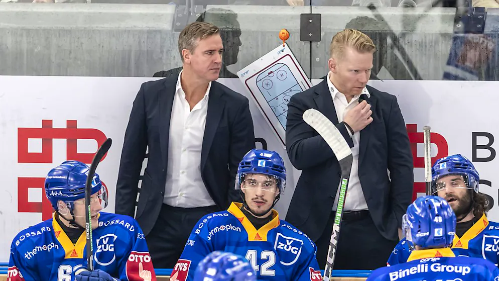 Früher als angenommen Chef an der Bande: Michael Liniger (rechts) übernimmt bereits im Februar während der Rekonvaleszenz von Headcoach Dan Tangnes die Verantwortung.