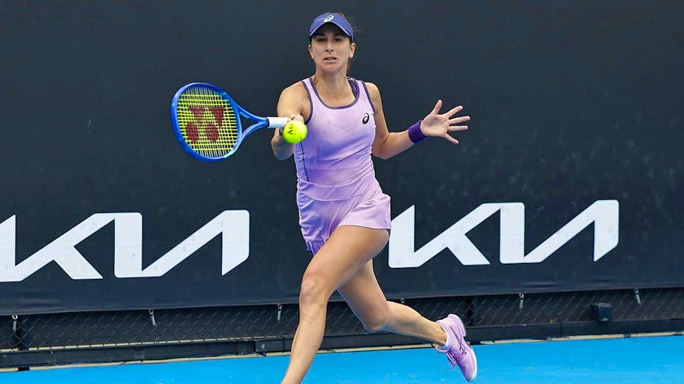 Belinda Bencic played for 40 minutes against Suzan Lamens, but it was still close for Bencic afterwards