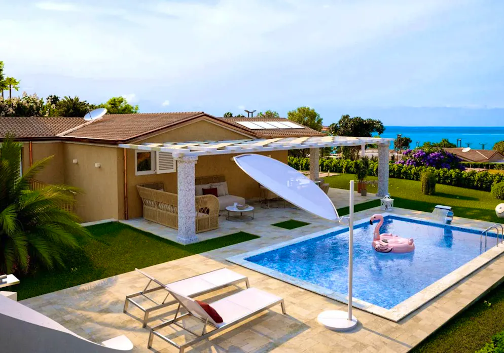 The Arras Group is still advertising the project on its website. The picture shows the visualization of one of the houses in the vacation development.