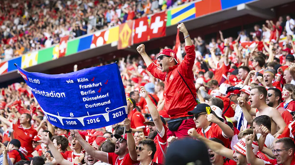 TV-Bilder für über 1,5 Million Zuschauer: Der EM-Viertelfinal Schweiz - England lockte die Massen vor den Fernseher.