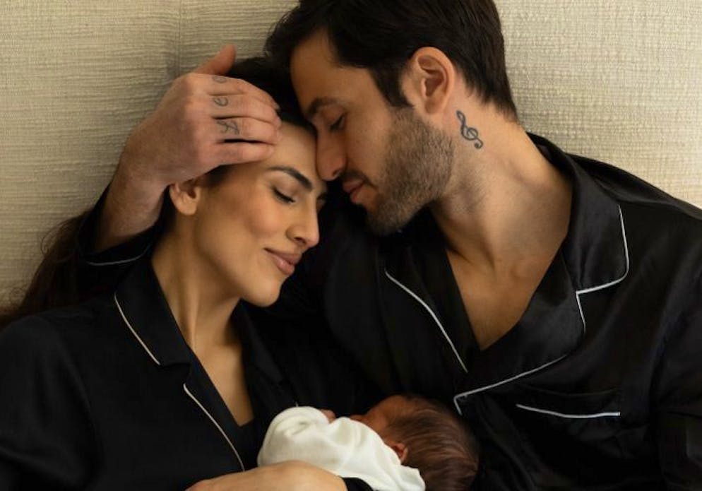 Giulia e Pierpaolo con il piccolo Kian