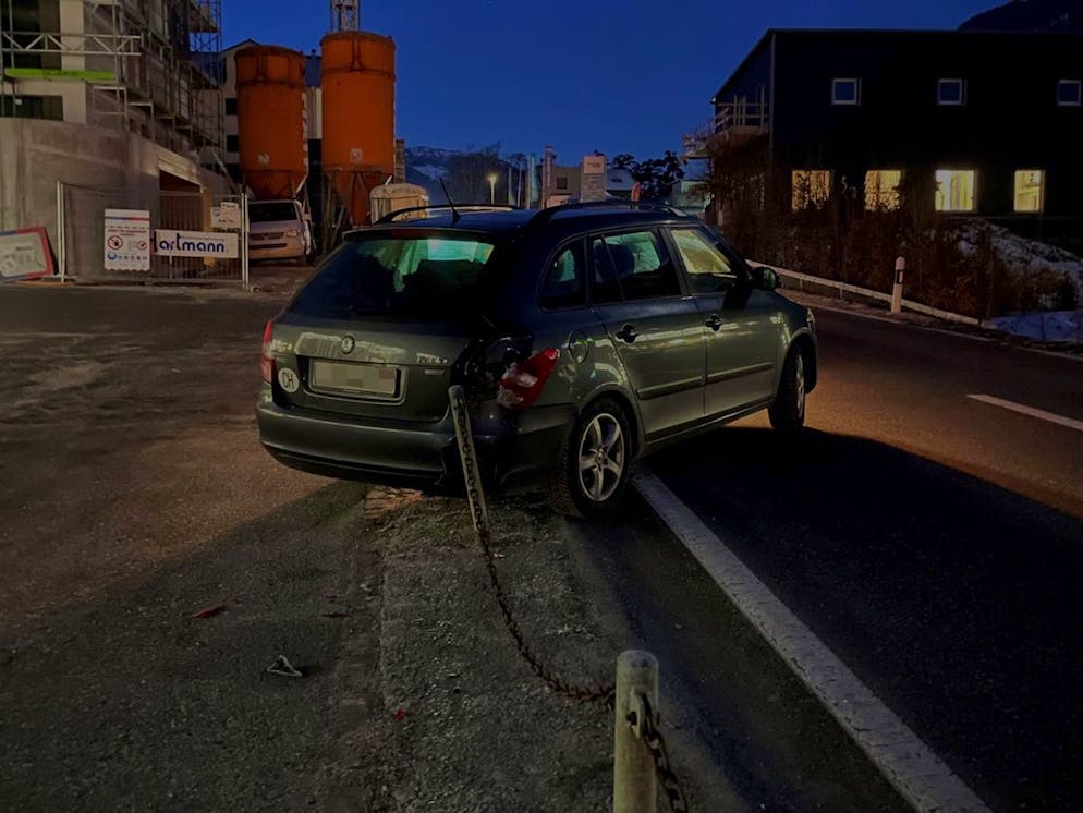 L'auto protagonista dell'incidente di Trimmis