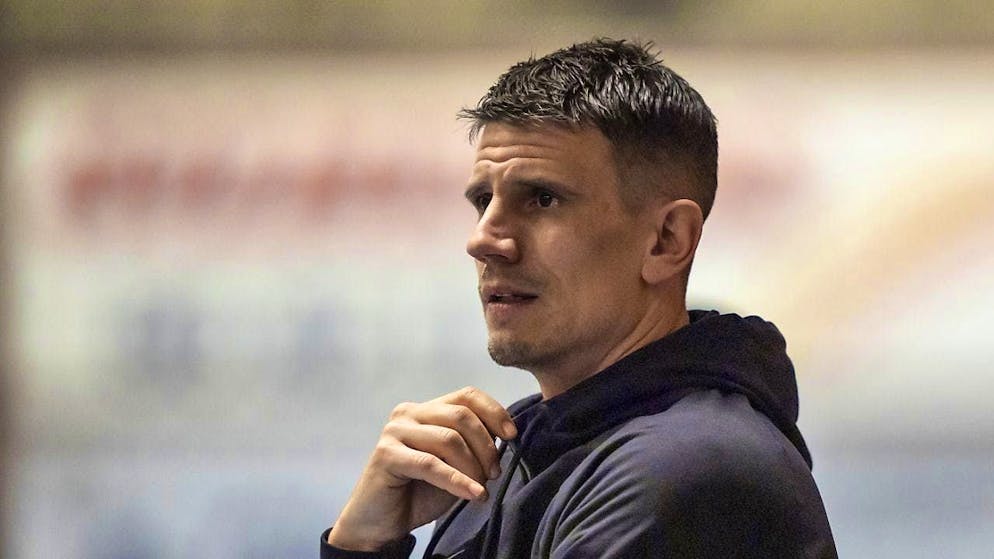 Swiss national coach Andy Schmid is challenged against Germany