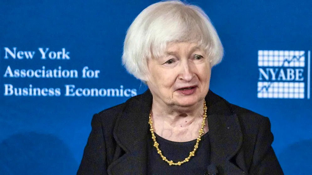 US Treasury Secretary Janet Yellen announced that investments in the pension and disability fund for the public sector would be stopped for the time being. (archive image)