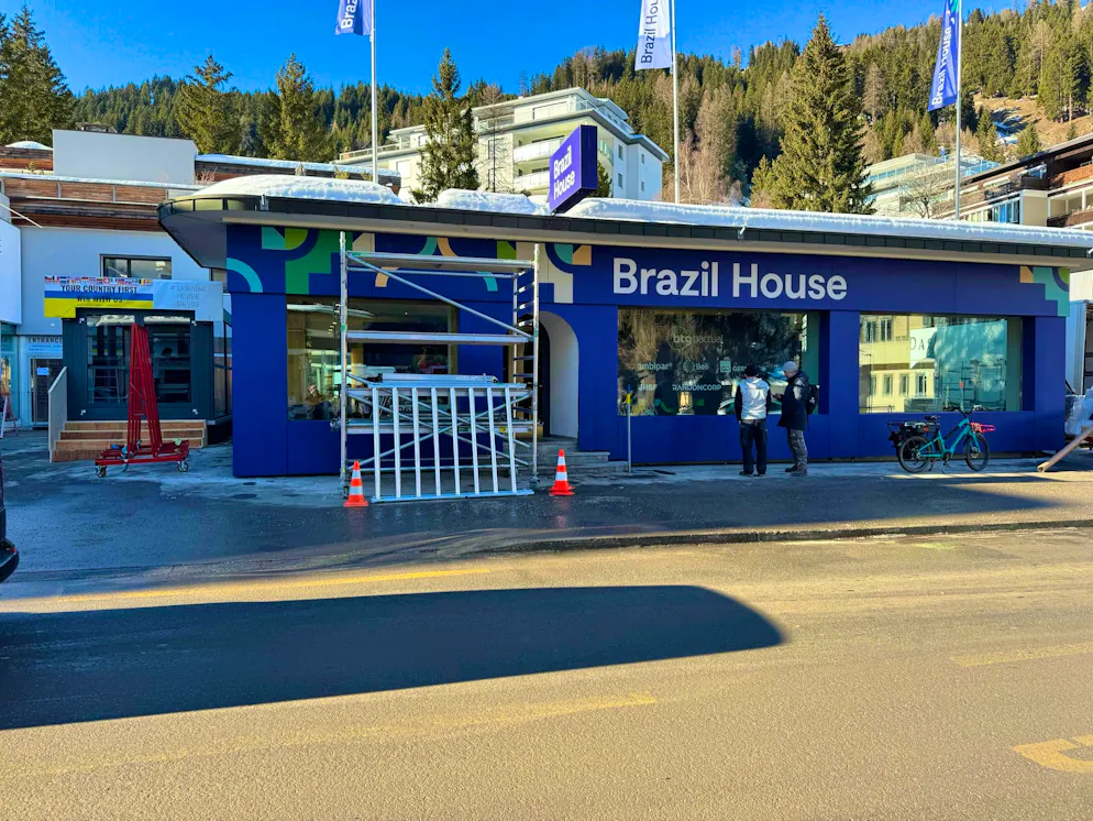 Davos WEF conversion. The "Brazil House" is being built here