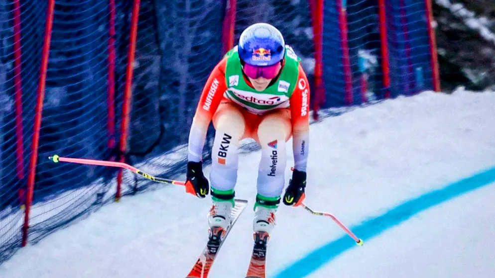 On the podium again: Fanny Smith also finishes 2nd in the second race on the Reiteralm