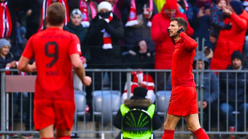 Der oft kritisierte Leon Goretzka feiert das 1:0-Führungstor für die Bayern.