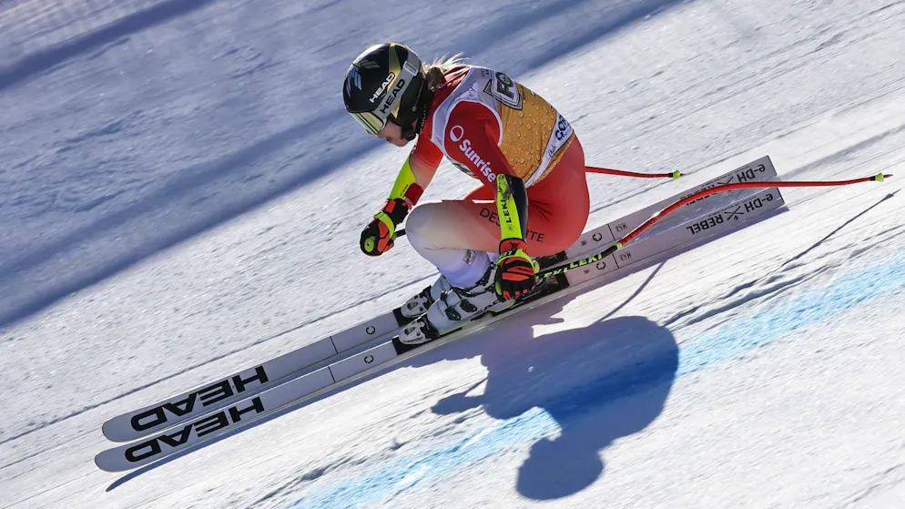 Lara Gut Behrami verpasst das Podest in Cortina knapp.