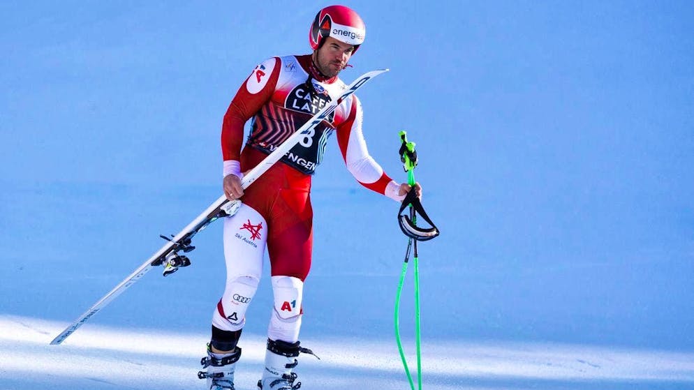 Vincenct Kriechmayr after his serious fall in the Lauberhorn downhill.