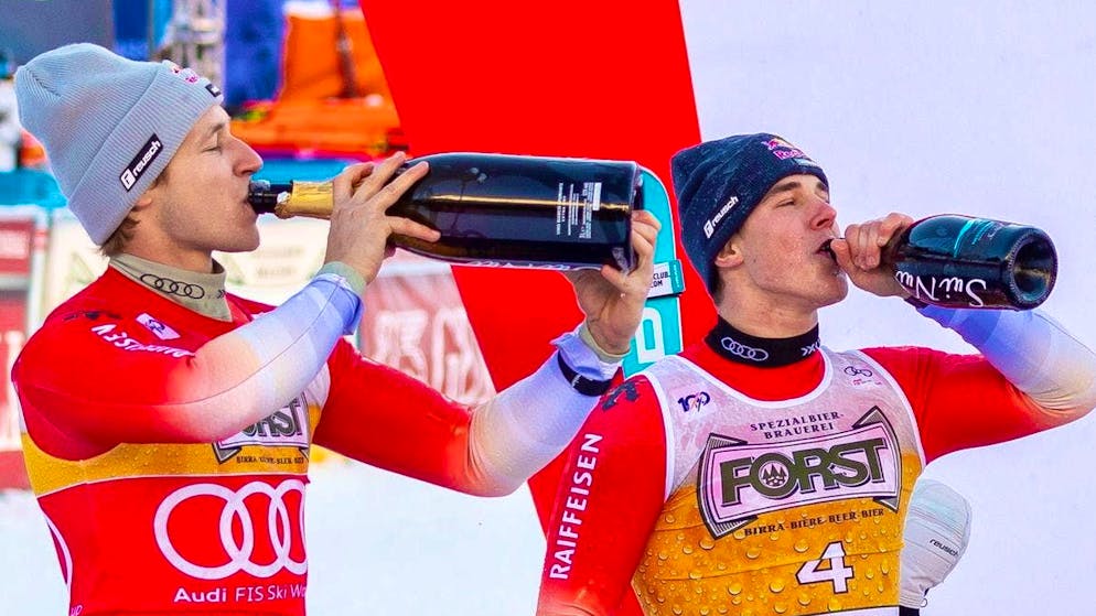 Come in Val Gardena/Gröden (foto), Marco Odermatt e Franjo von Allmen festeggiano una doppia vittoria.