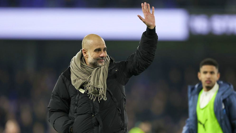 Manchester Citys Trainer Pep Guardiola führte sein Team zu einem klaren Sieg in Ipswich