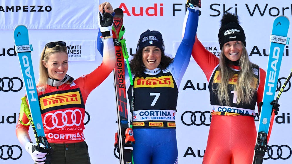 Cortina d'Ampezzo. Un récital pour Brignone, un podium pour Gut-Behrami et Suter !