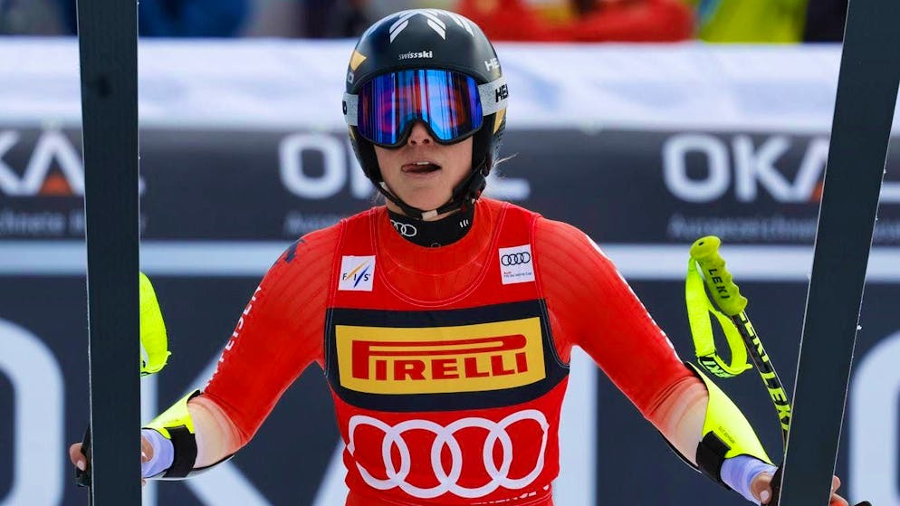 Lara Gut-Behrami is only beaten by Federica Brignone in the Super-G in Cortina d'Ampezzo.