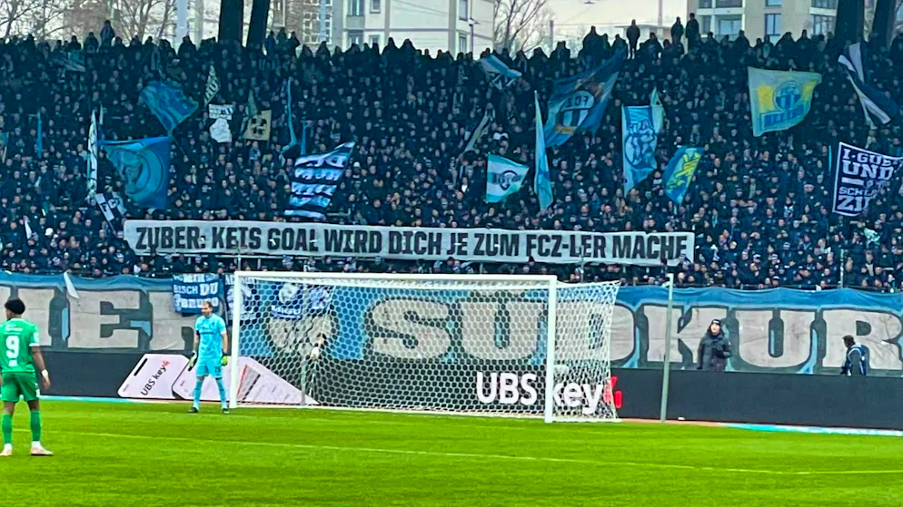 Zurich's Südkurve has a message for new signing and ex-GC player Steven Zuber.