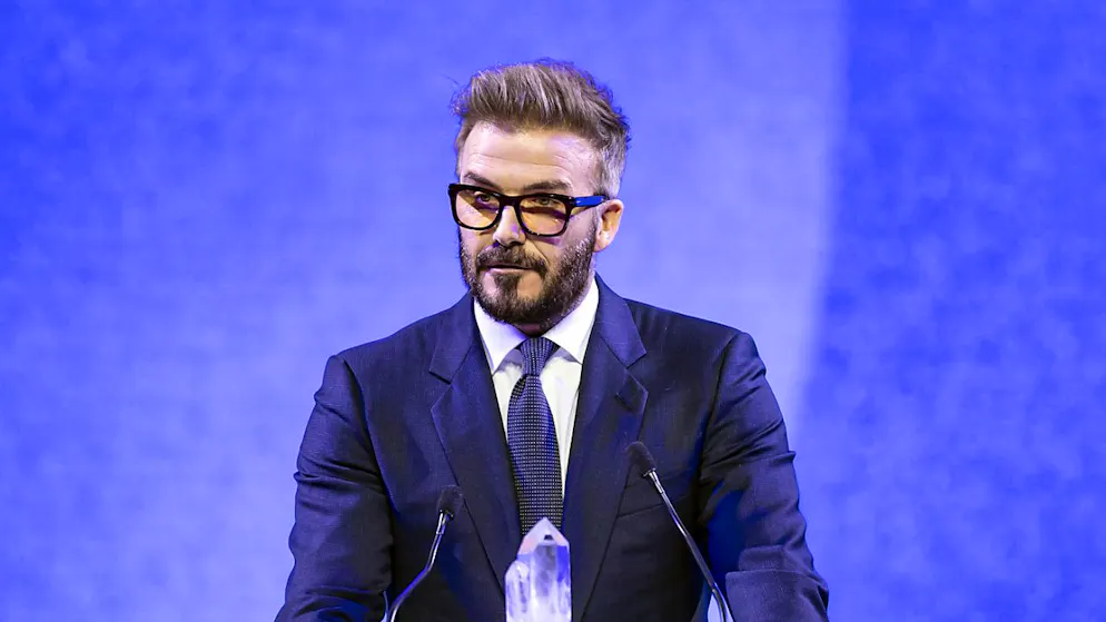 David Beckham était à Davos lundi soir pour recevoir un Crystal Award.