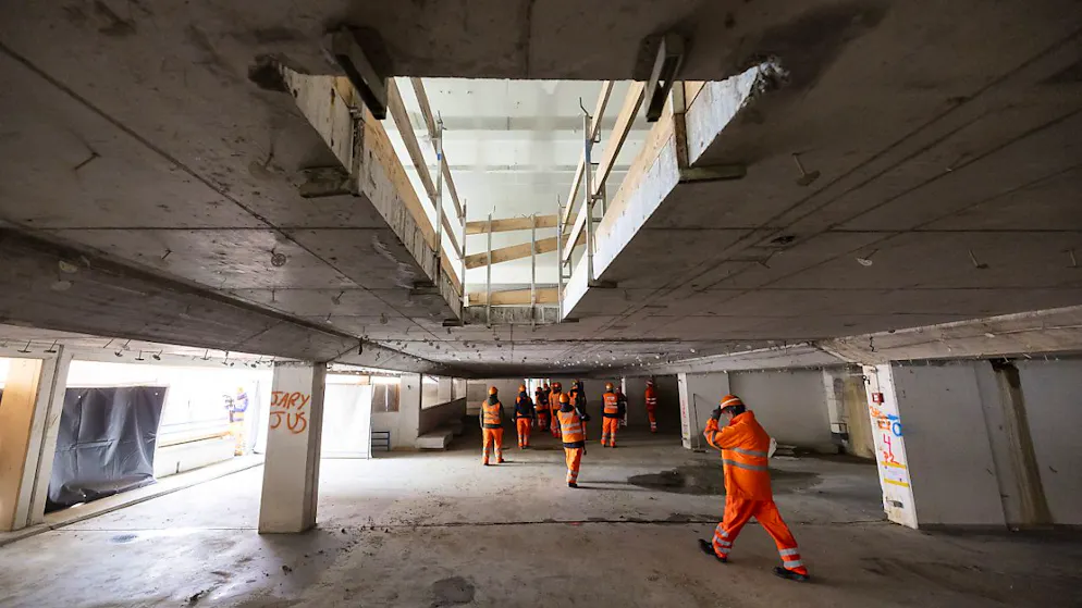 Avant de démolir le parking du Simplon à la gare de Lausanne, les CFF doivent réaliser des travaux d'ancrage pour assurer la stabilité des quais.