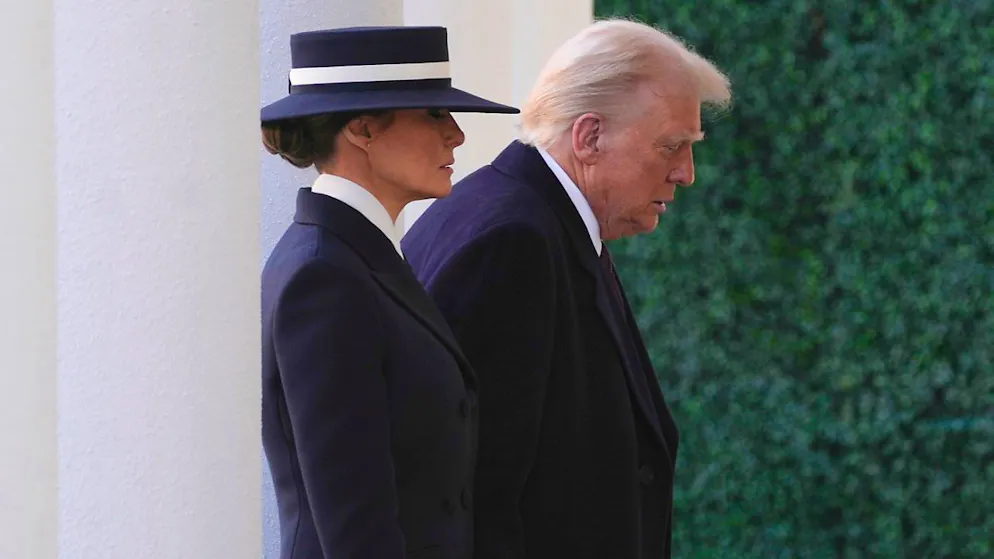 Der designierte Präsident Donald Trump und seine Frau Melania auf dem Weg zu einem Gottesdienst in der St. John's Episcopal Church. Foto: Matt Rourke/AP/dpa