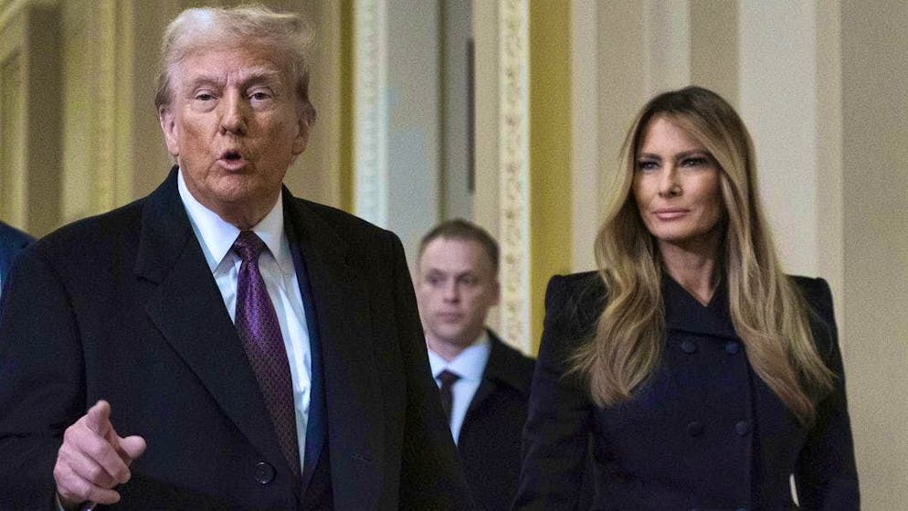 Donald and Melania Trump in Washington on January 8.