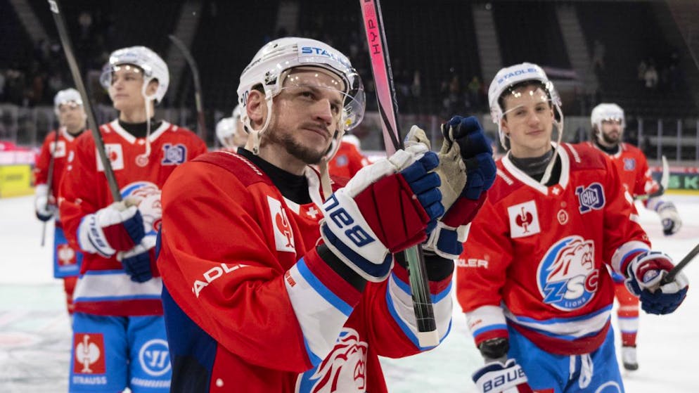 Aufgabe erfüllt: Die ZSC Lions mit ihrem Topskorer Sven Andrighetto freuen sich über den Einzug in den Final der Champions Hockey League.