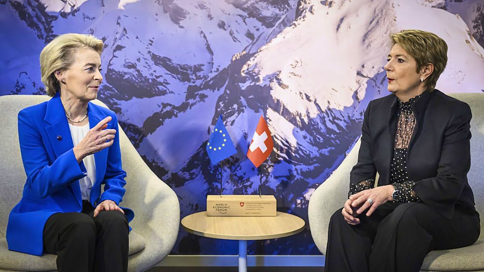 Al WEF di Davos. Accordi bilaterali sul tavolo di Keller-Sutter e von der Leyen