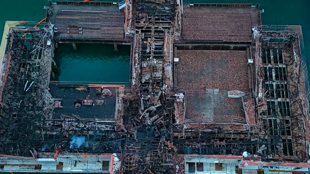 Cabane de bain Rorschach. La cabane avait 100 ans. 