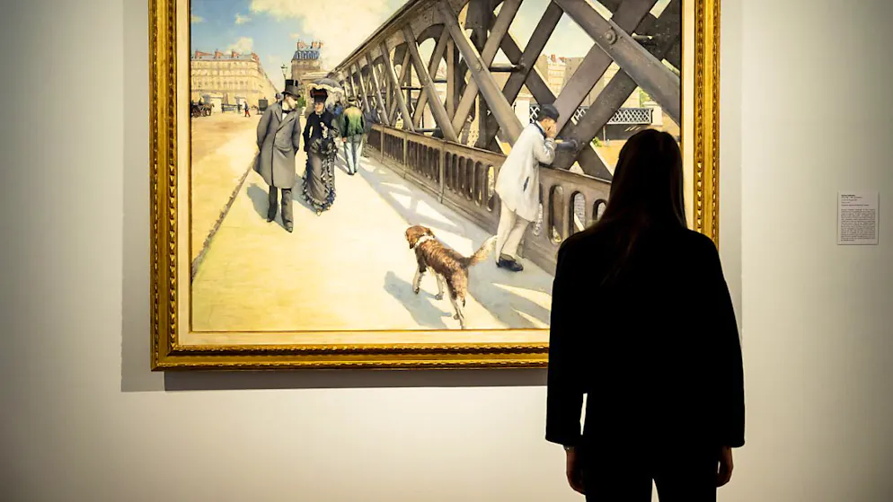 "Il ponte dell'Europa" (1876) dell'artista Gustave Caillebotte è uno dei quadri principali dell'esposizione "Tesori del Petit Palais di Ginevra" visibile alla Fondation de l'Hermitage di Losanna da venerdì.