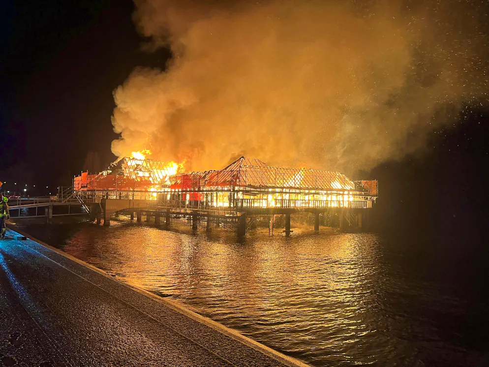 Cabane de bain Rorschach. Grand incendie à Rorschach SG lundi matin 
