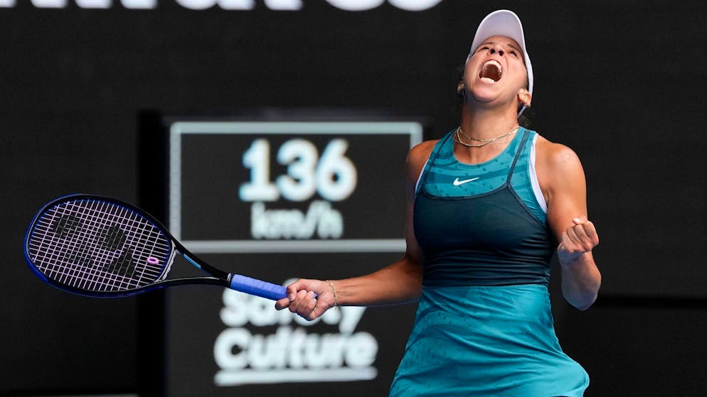 Madison Keys feiert einen grossen Erfolg bei den Australian Open.