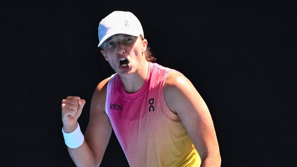 Ein gewohntes Bild am diesjährigen Australian Open: Iga Swiatek mit der Siegerfaust.