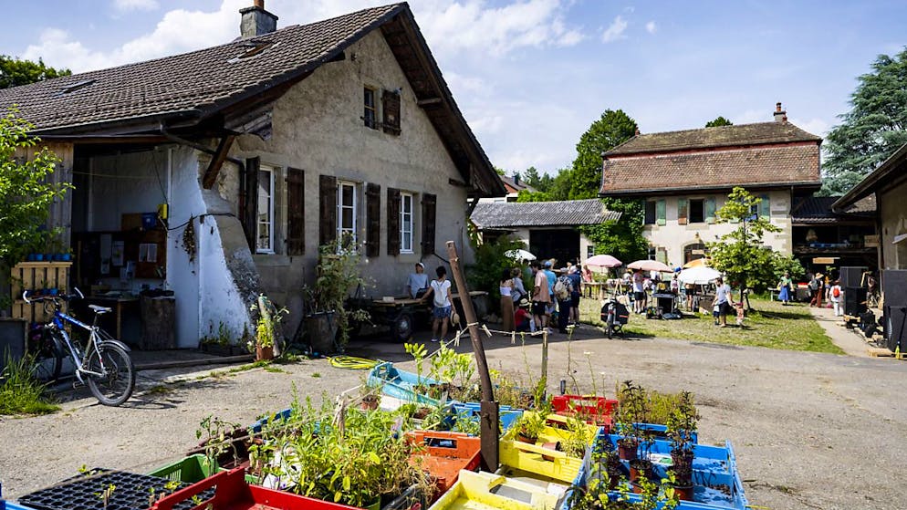 Une vue de la ferme biologique de Bassenges sur le site du campus de l'EPFL (archives).