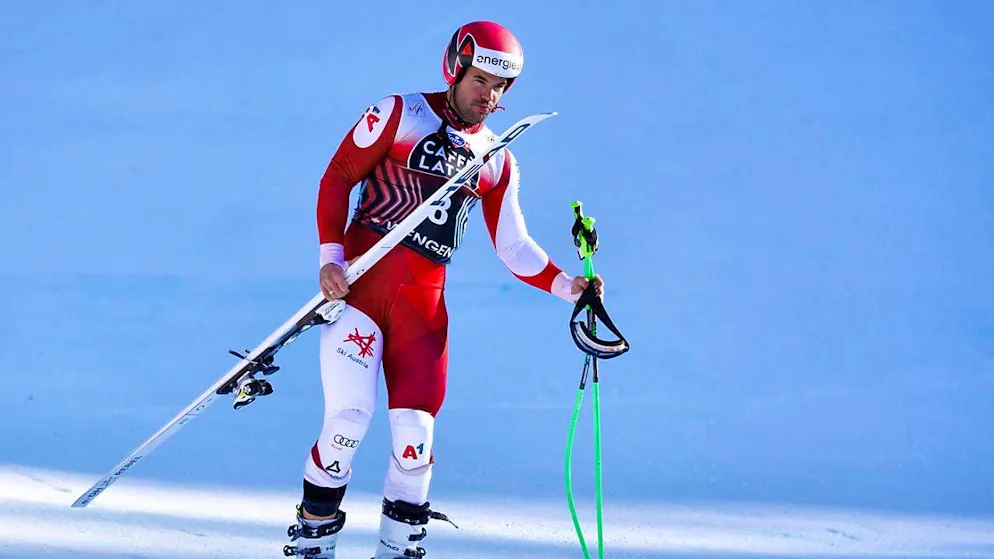 Vincent Kriechmayr after his crash in Wengen.