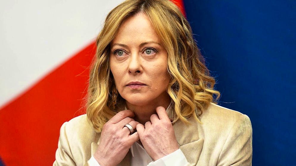 ARCHIVE - Giorgia Meloni, Prime Minister of Italy, takes part in a press conference to mark the end of 2024. Photo: Alessandra Tarantino/AP/dpa/Archive