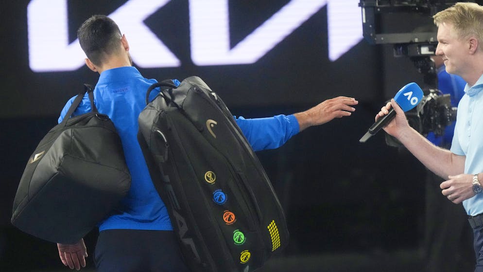 La traditionnelle interview d'après-match donnée sur le court par le vainqueur a parfois pris une tournure inattendue à l'Open d'Australie.