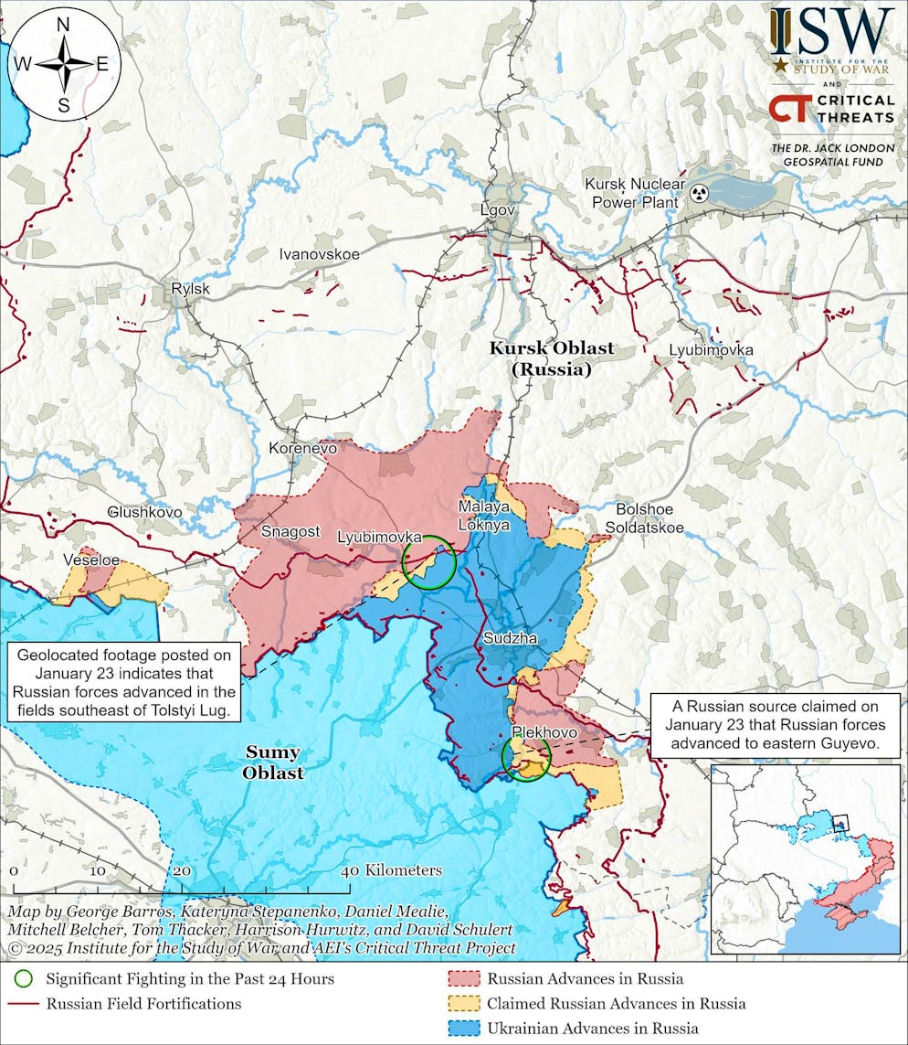 Current situation map Kursk.