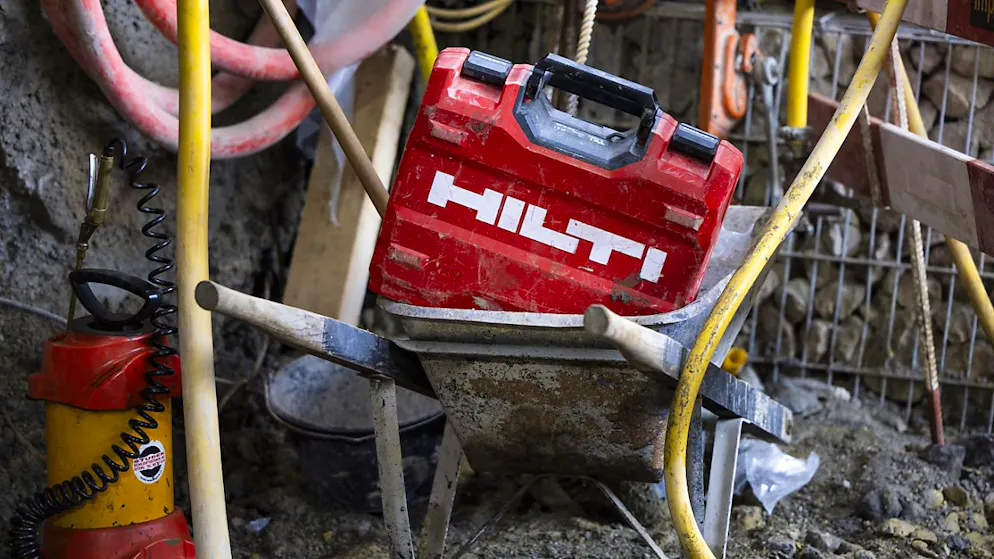 Gli strumenti di Hilti sono diffusissimi sui cantieri elvetici.