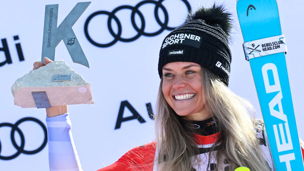 Garmisch-Partenkirschen. Corinne Suter complète le podium, Federica Brignone triomphe